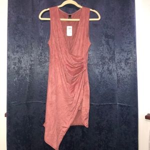 Suede dress for a night out